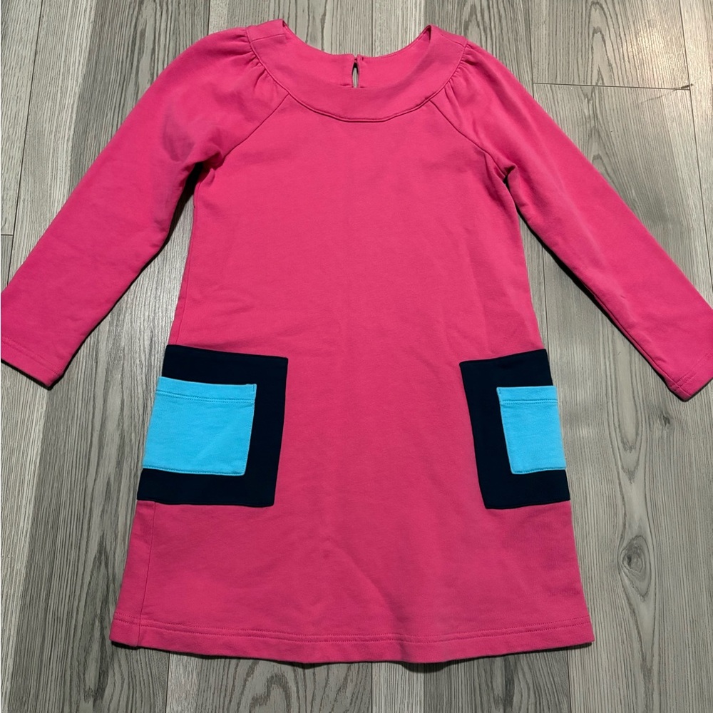 Hanna Andersson Colorblock Pocket Dress Size 6/7